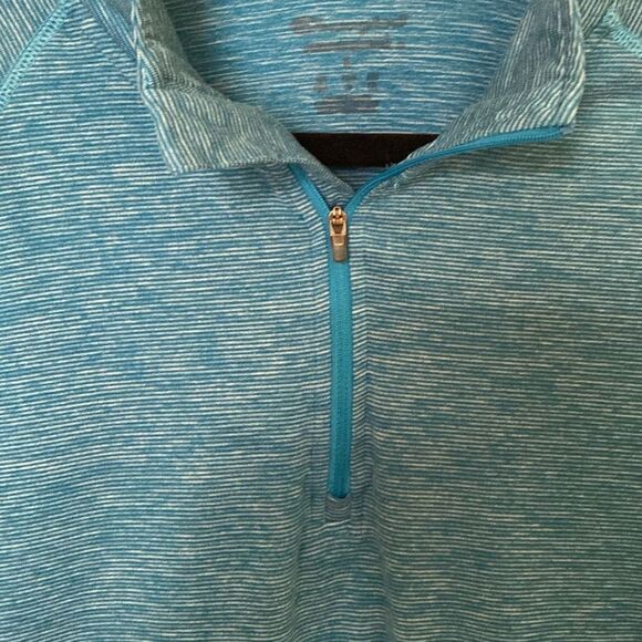 Women’s Champion 3/4 Zip Athletic Pullover, Teal, Size L - Picture 4 of 6